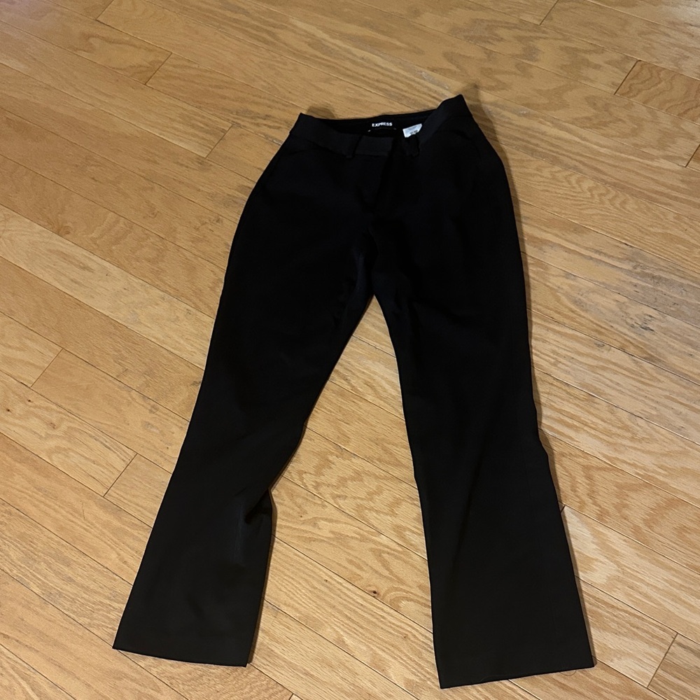 Express Publicist Barely Boot Mid Rise Black Dress Pants - Size 2S
